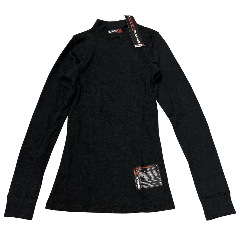 Carbon Ultimate Baselayer Black Mock Neck Size M Thermal Flame Retardent